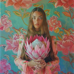 hyperrealistic  painting  woman  flower  proteas  pastel  costume  bold  art  nature 1055239