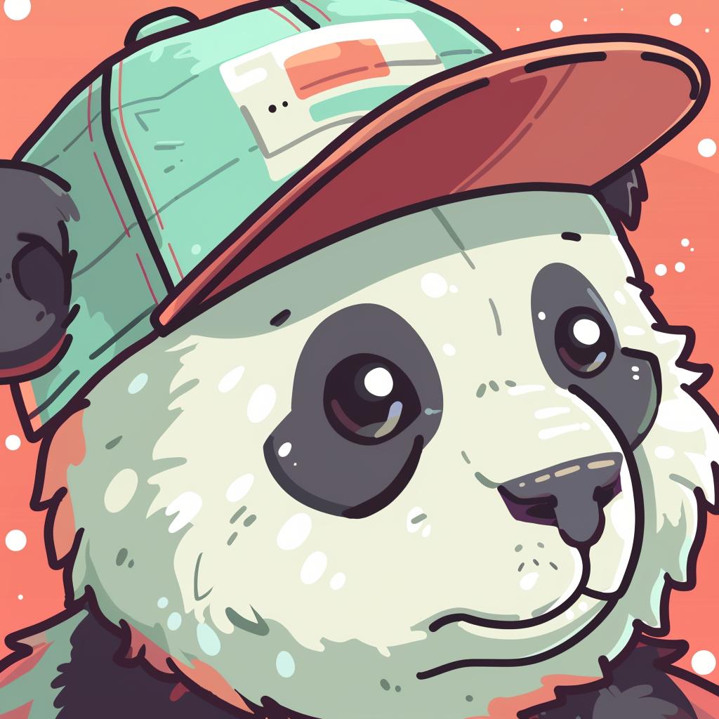 panda  cartoon  baseball  cap  animal  cute  whimsical  colorful  funny  playful 942565