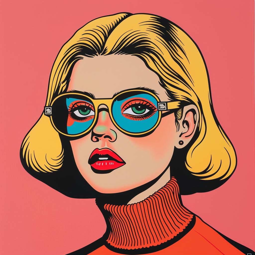surreal  woman  four-eyes  pop-art  illustration  gorgeous  glasses  stylized  artwork  unique 1025180