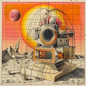 retrofuturism  illustration  machine  robot  high-detail  vector  colorful  isolated  design  playful 1037194