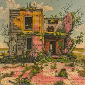 abandoned  decrepit  house  black-and-white  graffiti  flowers  Frank Lloyd Wright  conceptual  artistic  urban 1036585
