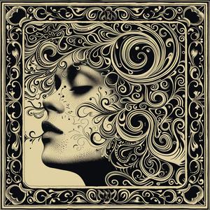 woman  curly  surreal  album  Koloman  Moser  screenprinting  floral  detailed  creative 1079614