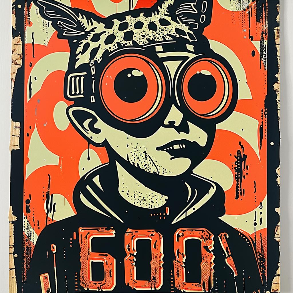 poster  cartoon  character  glasses  orange  colorful  graphic  funny  playful  whimsical 949812