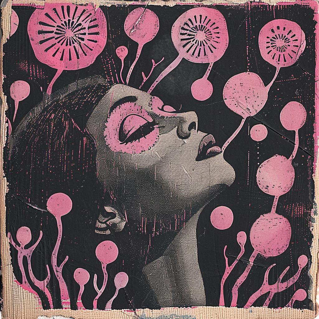dada  surreal  woman  pink  flowers  creative  expression  artistic  portrait  symbolism 916584
