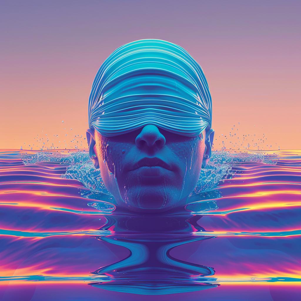 man  water  blindfold  surreal  creative  artwork  unique  stylized  colorful  playful 916225