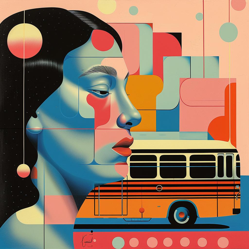 illustration  woman  bus  face  surreal  whimsical  Joan  Cornella  playful  modern 966345