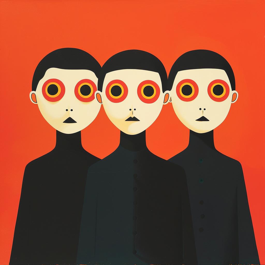 surreal  people  eyes  orange  background  occult  dark  arts  creative  art 1019459