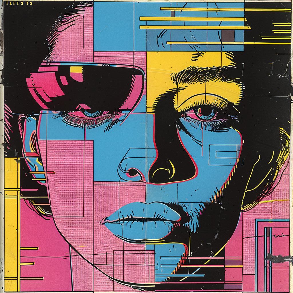 surreal  album  cover  minimalistic  portrait  sunglasses  symbolism  screenprint  graphic  art 1026820