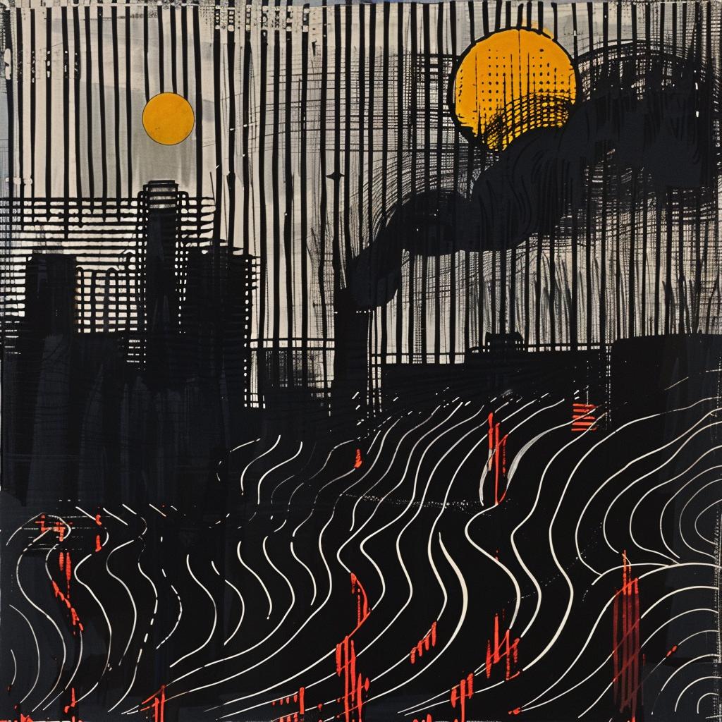 factory  industrial  smokestacks  black  yellow  city  collage  dots  punkcore  juxtaposition 936552