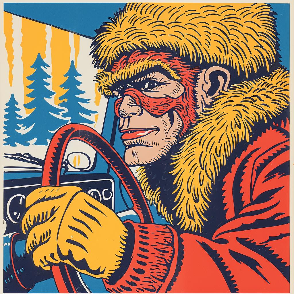 ملصق بيجون لفيلم Sasquatch Jeep الفكاهة والمغامرة والكوميديا ​​​​والرسوم المتحركة والمرح 962713