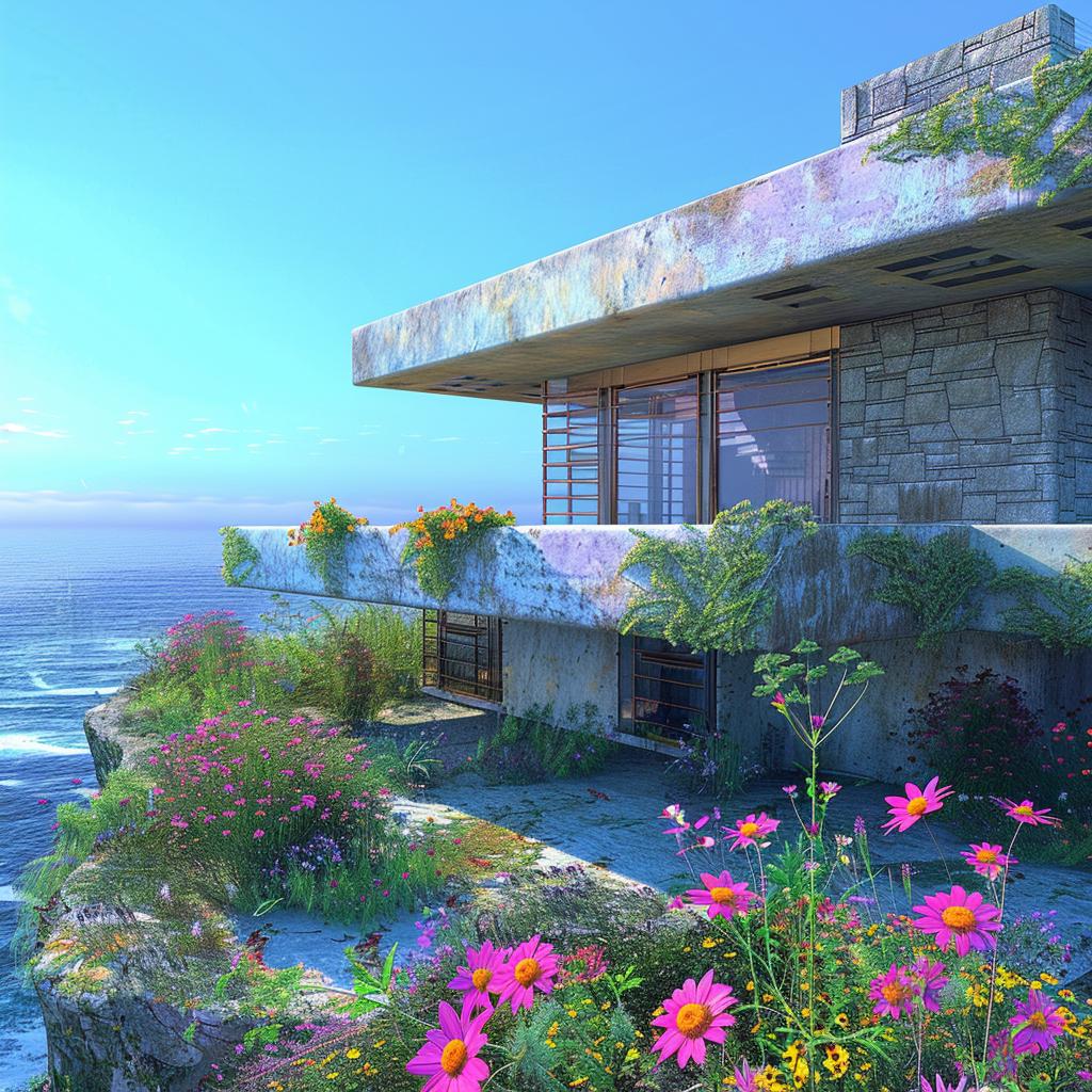 تصميم منزل المستقبل، زهور المحيط، هندسة معمارية، منظر طبيعي، 1036467
