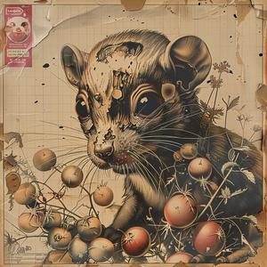 furry  rodent  mouse  berries  painting  chromolithography  artwork  portrait  animal  cute 1052003