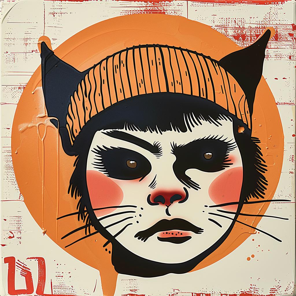 cat  hat  painting  whimsical  colorful  cute  illustration  animal  playful  art 966674