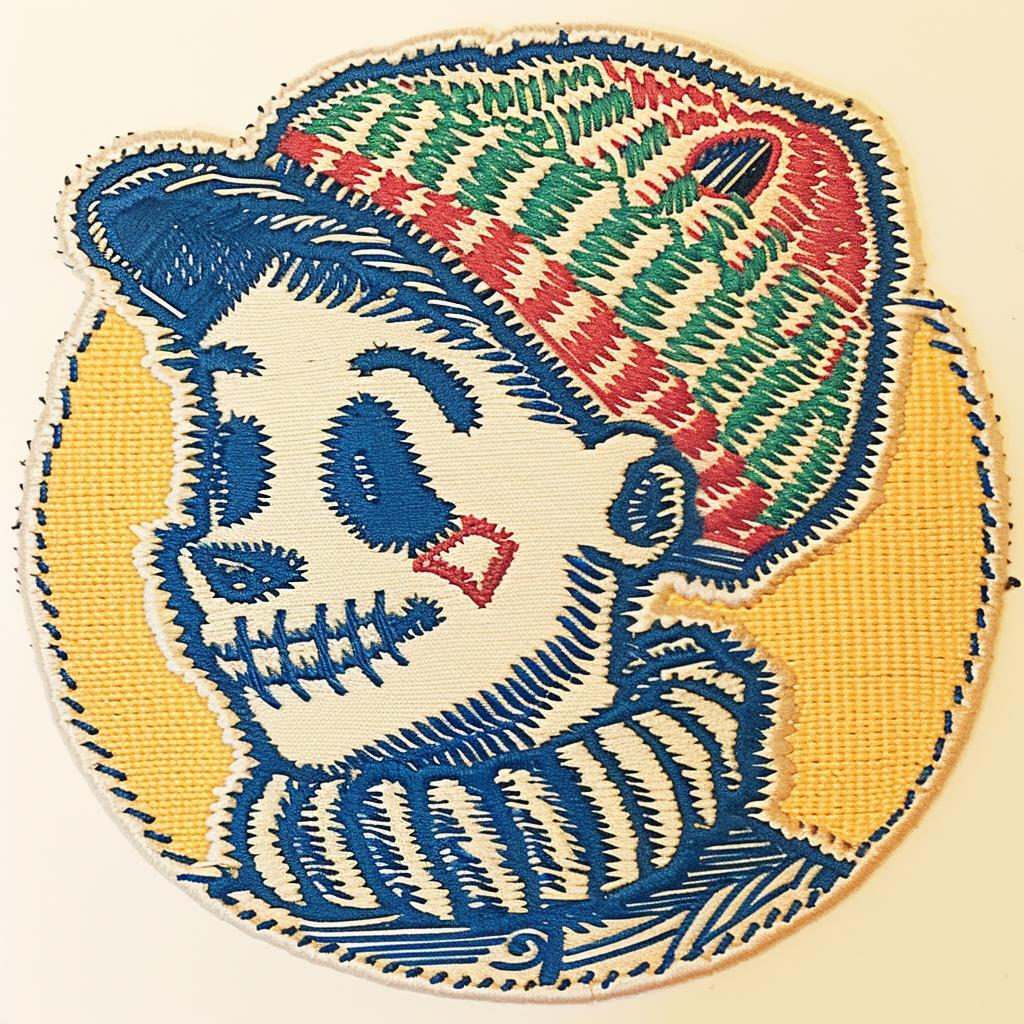 patch  skull  hat  streetwear  chenille  stitches  minimal  design  embroidery  artwork 960975