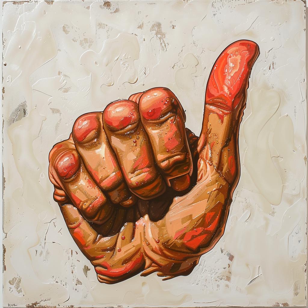 hand  painting  gesture  thumb  up  symbolic  communication  art  abstract  expression 1023576