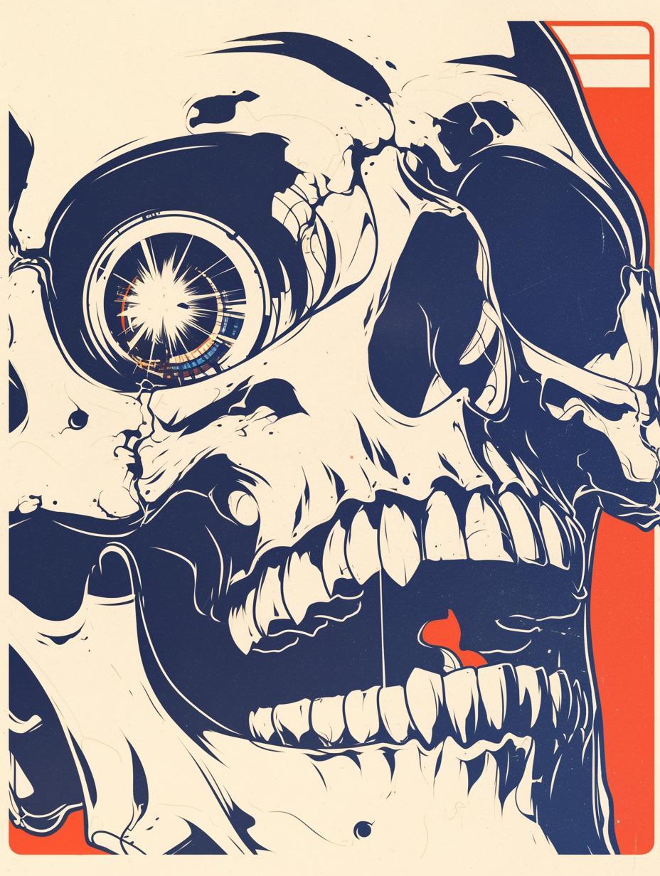 glitch  poster  skull  background  dark  illustration  chaos  typography  art  redblue 4506
