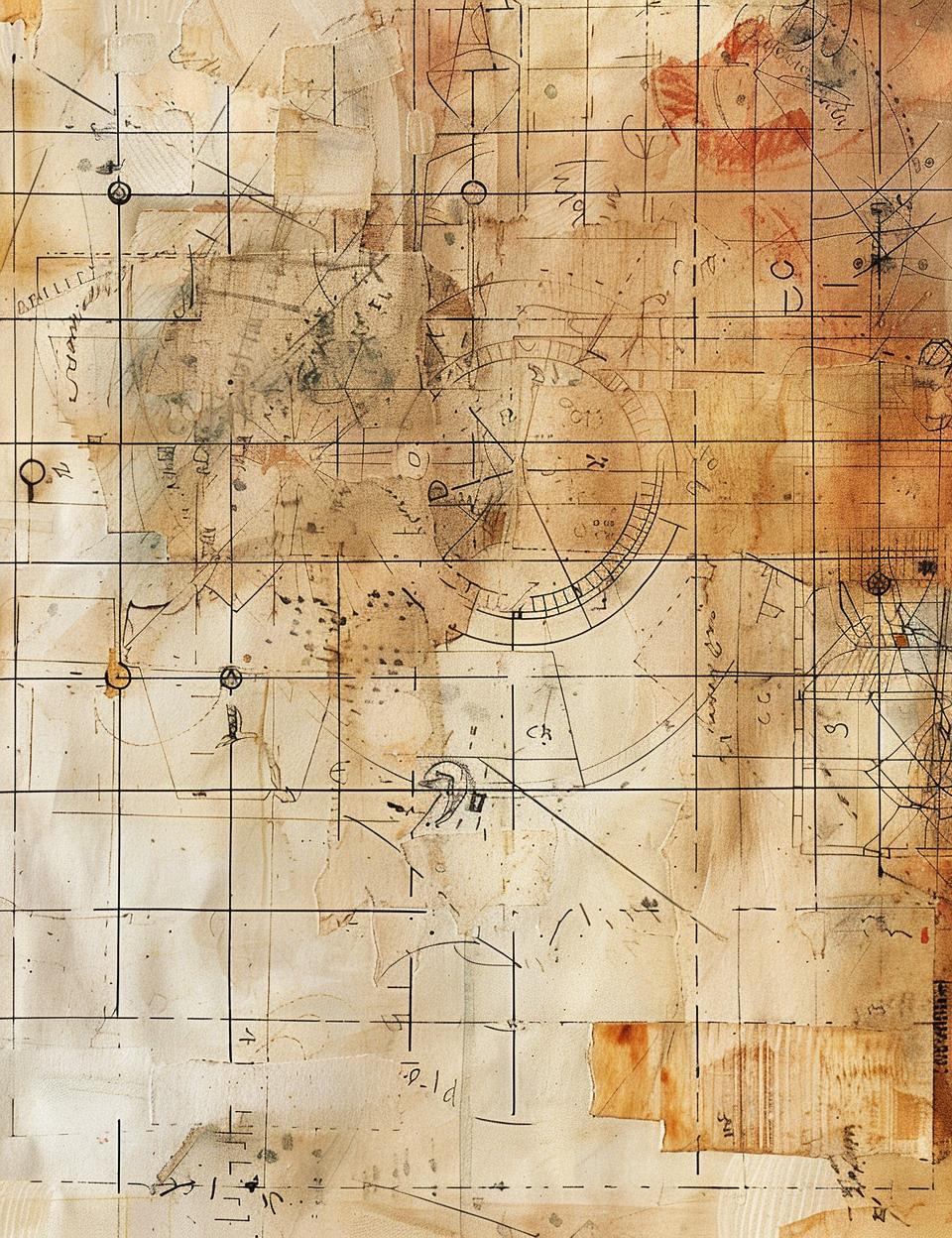 vintage  ledger  paper  map  clock  compass  medieval  illuminati  marginalia  stained 961846