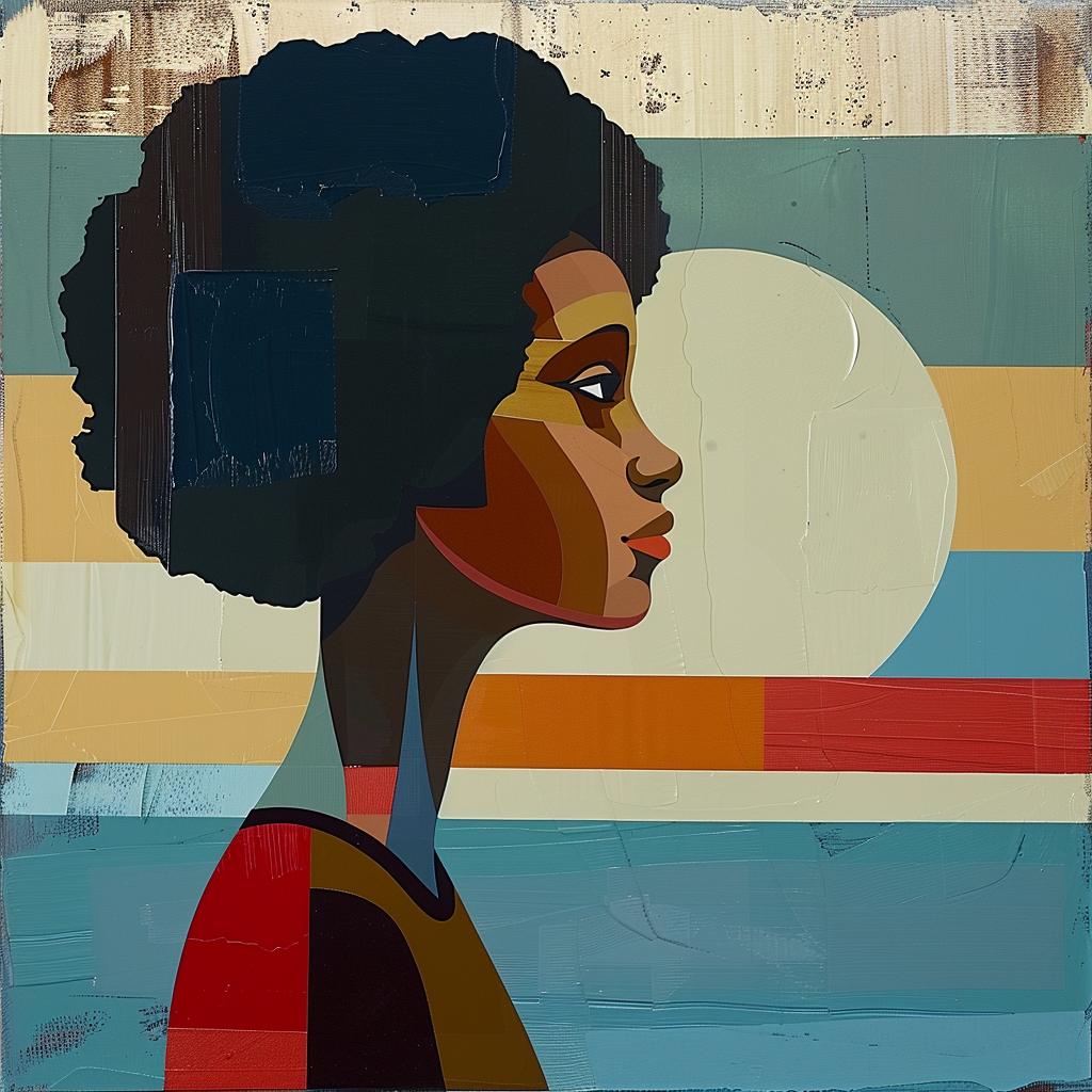 africanamerican  woman  afro  painting  portrait  identity  cultural  expression  character  hair 938469