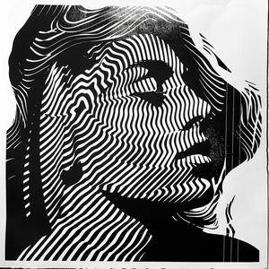 black  white  poster  woman  face  pattern  monochrome  negative  risograph  psychic 1071018