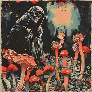 grim  reaper  mushrooms  dark  art  fantasy  illustration  chromolithography  surreal  mystical 1058957