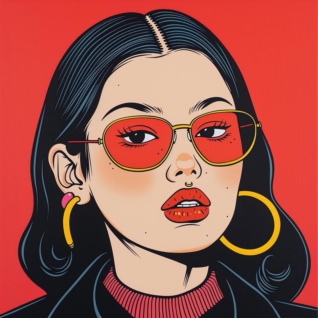 woman  pop  art  sunglasses  portrait  colorful  style  modern  fashion  vibrant 973588