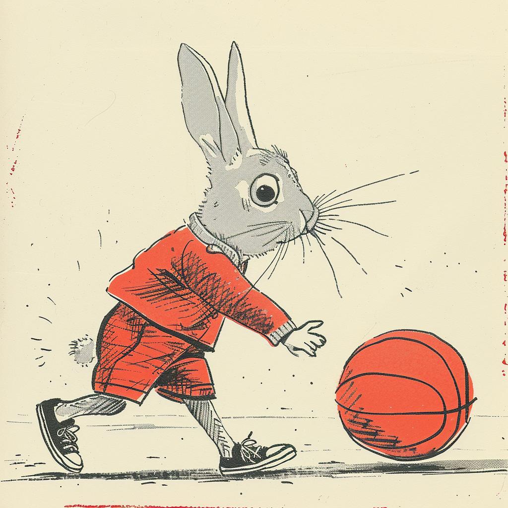 rabbit  basketball  player  uniform  sneakers  playing  Moebius  carnival  cartoon  sport 923268