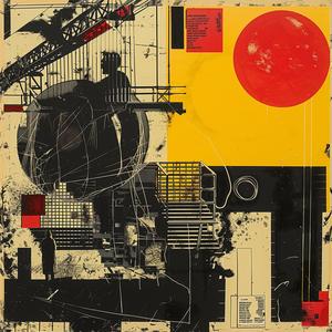 red  sun  black  yellow  background  painting  surreal  abstract  dramatic  geometric 1058672