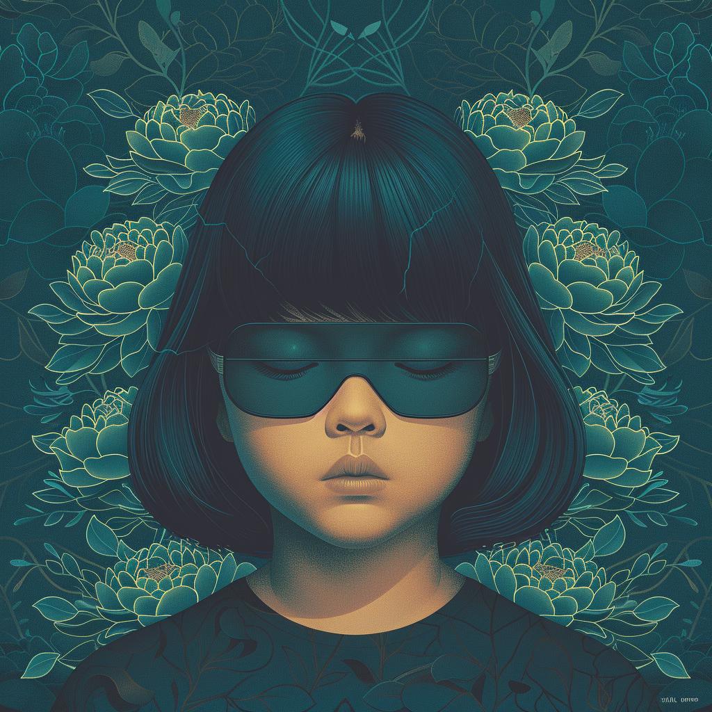 girl  sunglasses  flowers  face  dark  spiritual  occult  naturalistic  art  terror 924675