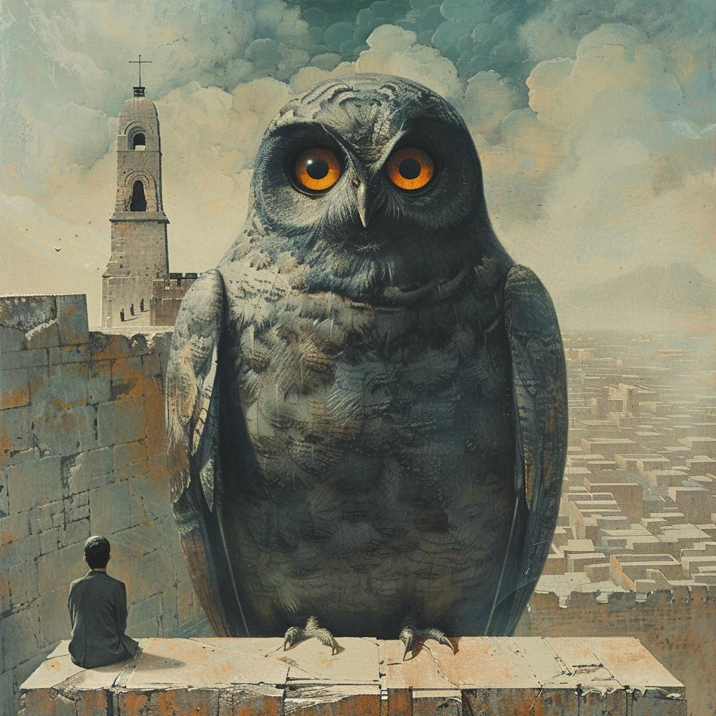 surreal  introspective  naturalistic  spiritual  terror  occult  technicolor  owl  painting  album 975596