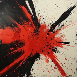 minimalist  risography  deathmetal  splatter  encaustic  paint  explosion  red  black  abstract 1062427