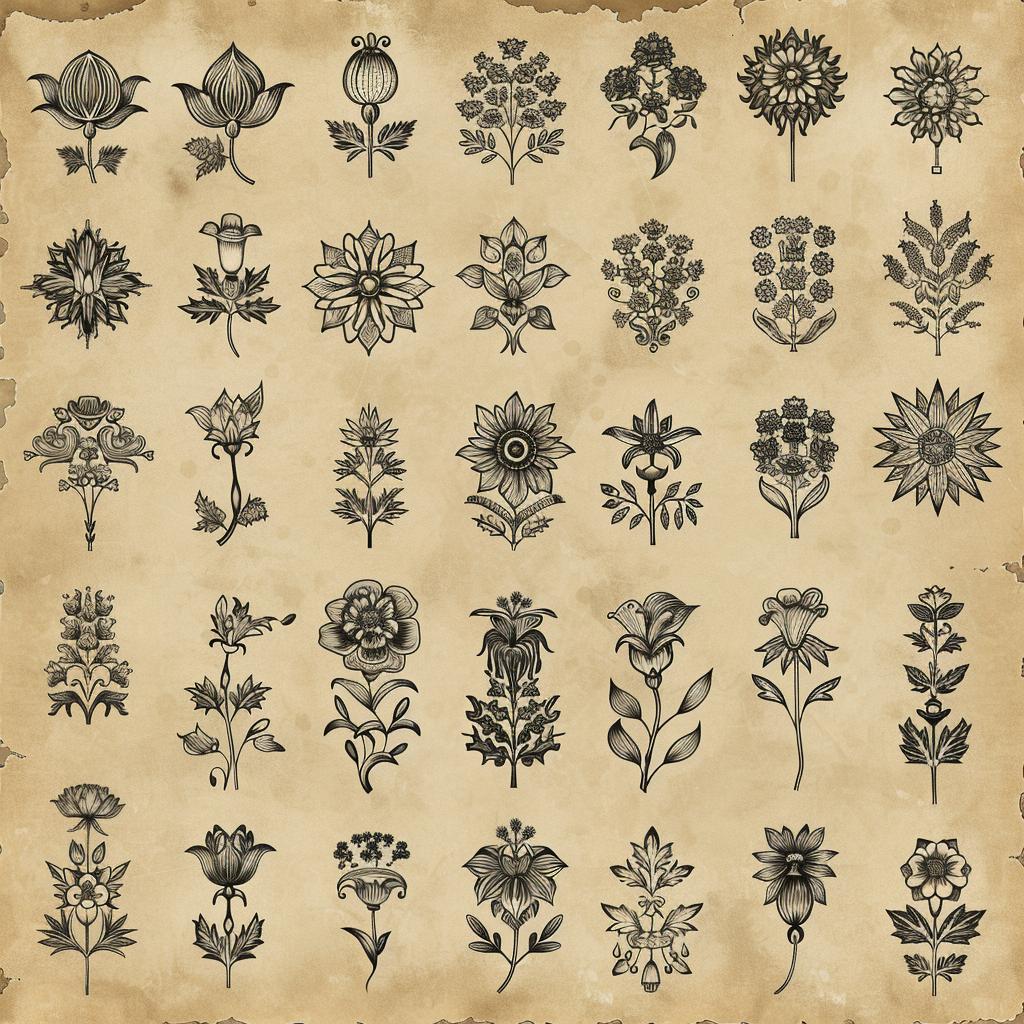 vintage  flowers  leaves  distressed  vector  nature  design  art  graphics  illustration 917349