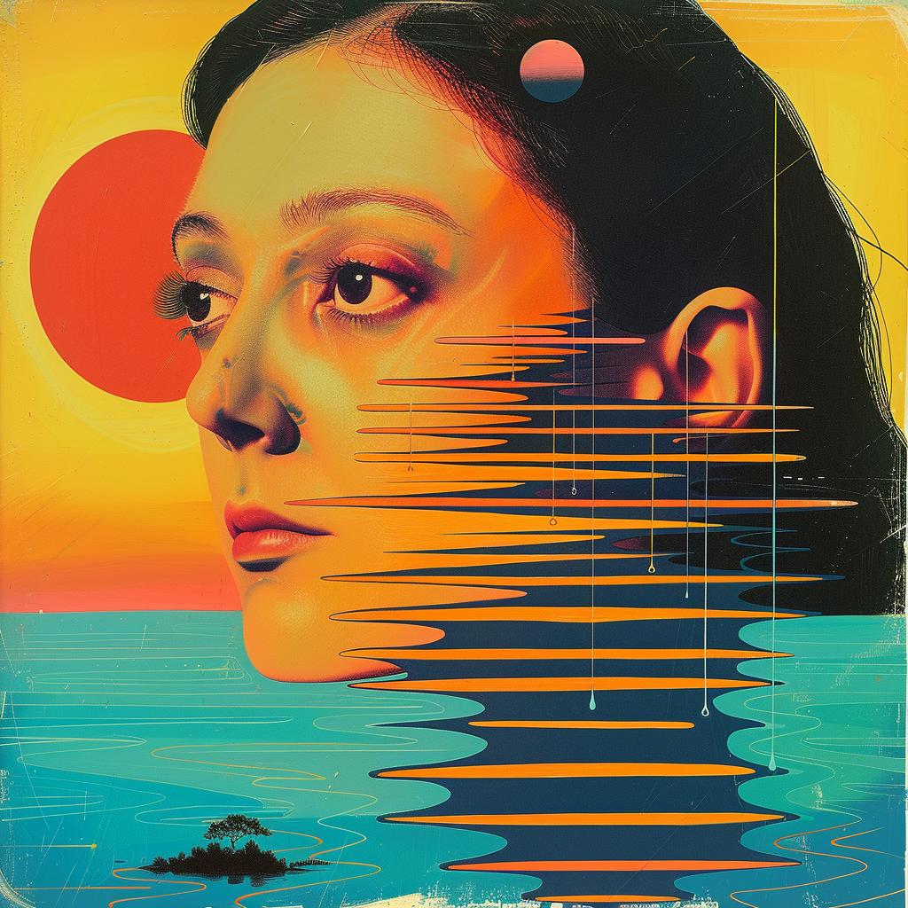 surreal  woman  sun  colorful  background  album  cover  art  illustration  creative 977778