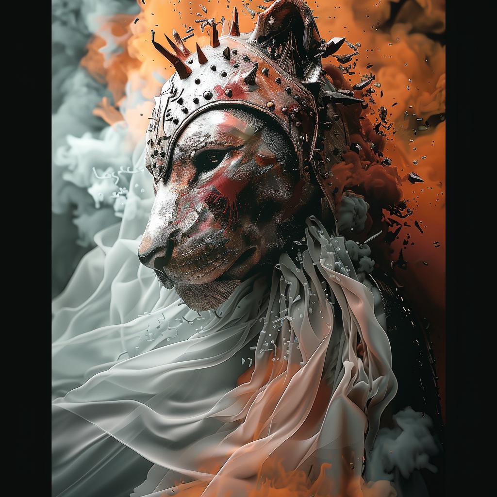 lion  crown  art  portrait  majestic  wildlife  colorful  symbolic  realistic  powerful 939742