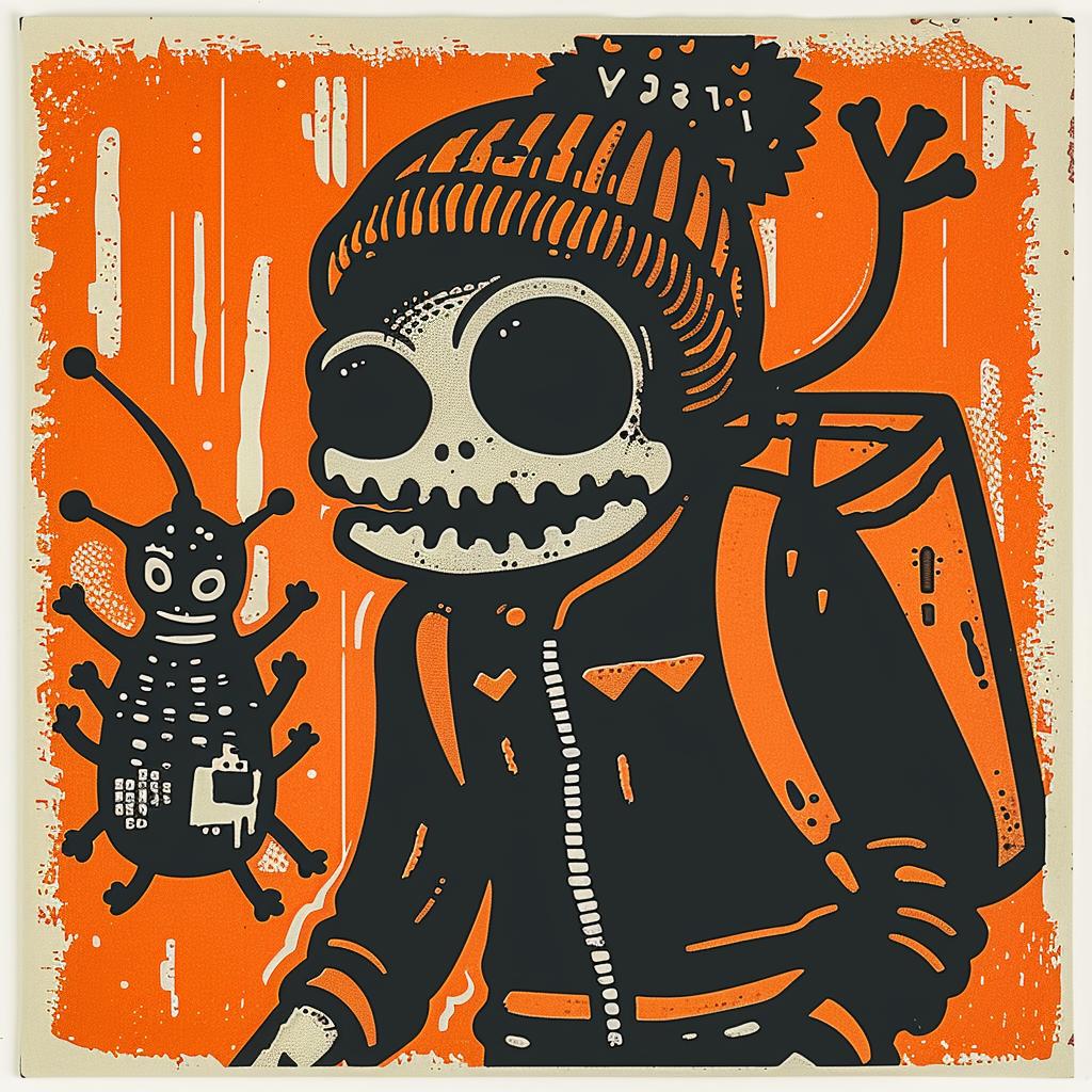 skeleton  alien  DJ  aggressive  minimal  hat  streetwise  poster  character  bug 957152