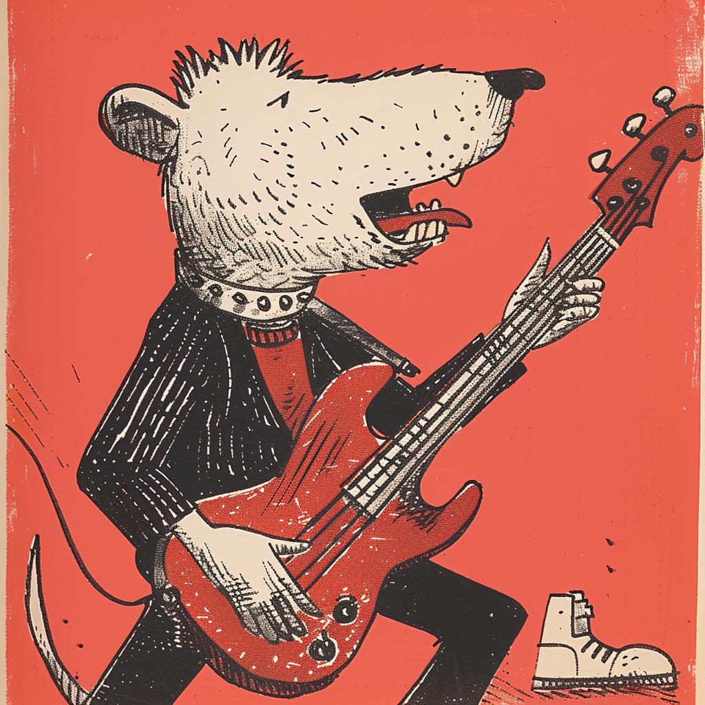 dog  guitar  anthropomorphic  cartoon  Moebius  musical  playful  sketch  colorful  character 922967