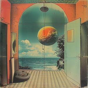 surreal  room  orange  ball  middle  album  cover  Michael  Sowa  Risograph 1036943