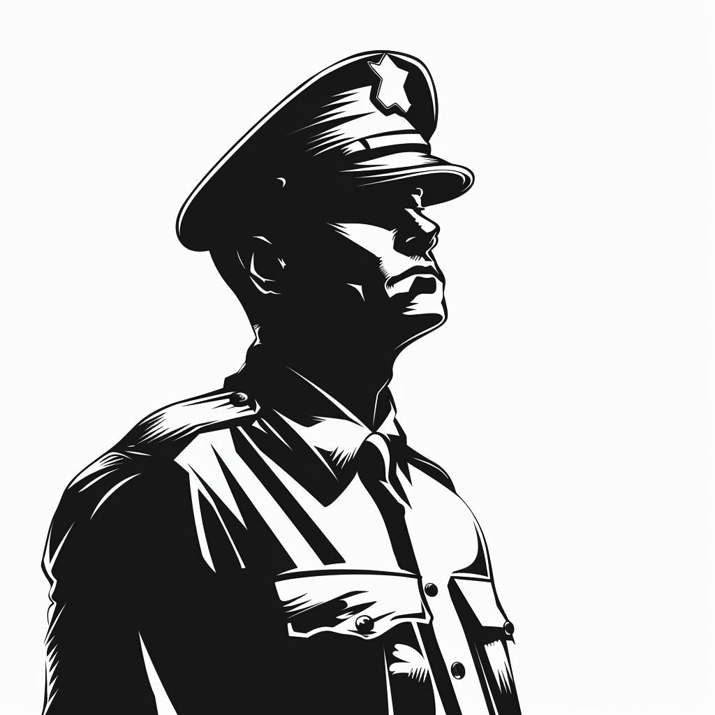 silhouette  soldier  vintage  icon  bold  linocut  tattoo  black  white  emblem 951875