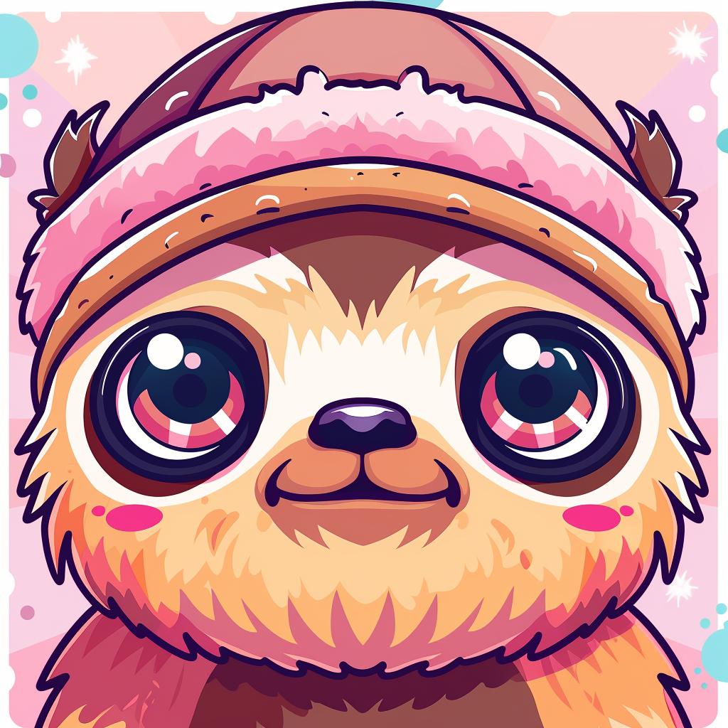 sloth  creature  Kirby  vibrant  comic  illustration  portrait  1950s  character  colors 920145