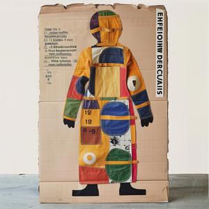 cardboard  box  man  suit  design  graphic  contemporary  modern  stylized  illustration 1068076