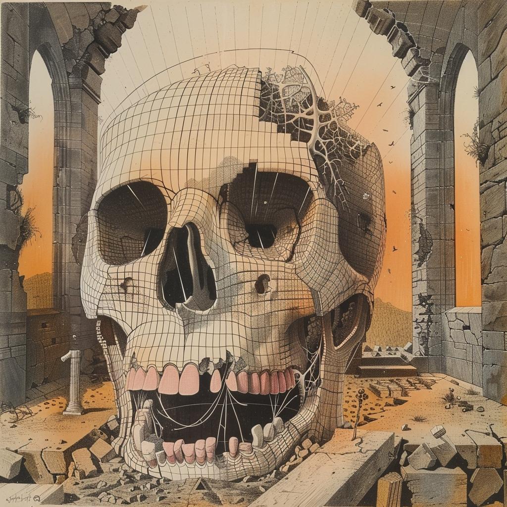 dark  horror  skull  drawing  broken  jaw  macabre  art  realism  illustration 1035566