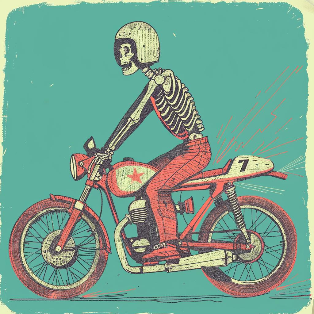 skeleton  motorcycle  biker  undead  vintage  illustration  rebellion  dark  adventure  transport 940992