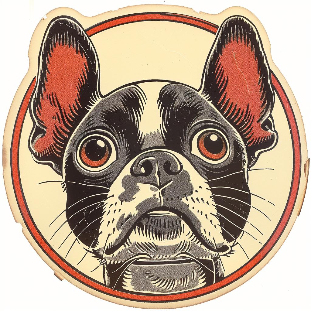 dog  bostonterrier  sticker  playful  cartoon  animal  cute  pet  illustration  white 943185