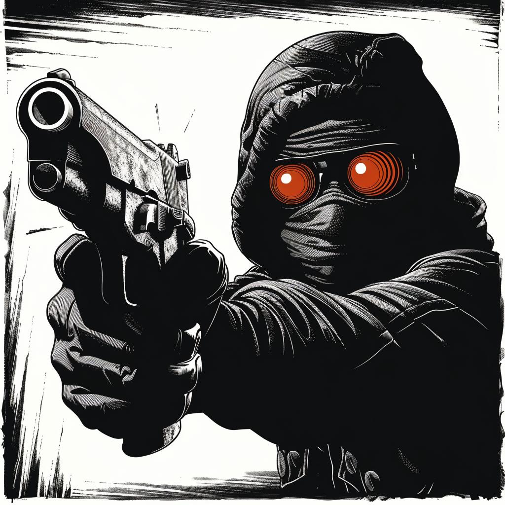 man  hoodie  gun  poster  art  Travis  Charest  dramatic  urban  illustration 924516