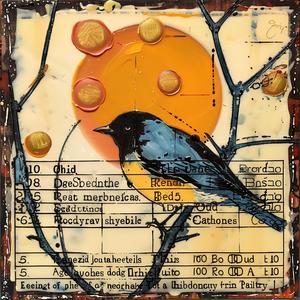 painting  encaustic  bird  branch  colorful  art  nature  todd  white  abstract 1064111