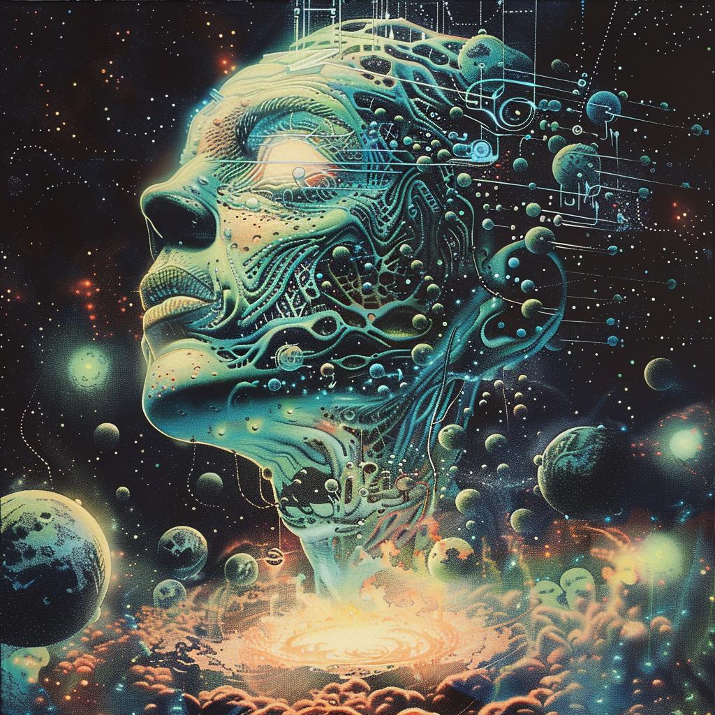 painting  woman  space  head  cosmic  art  illustration  creative  surreal  visual 1034481