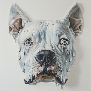 DADA dogman pitbull creature four-eyes eye-make airbrush Emek Troy white 1073104