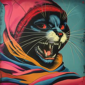 cat  hoodie  painting  cute  animal  whimsical  art  illustration  colorful  design 1079976