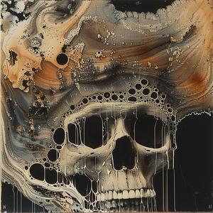 skull  background  black  white  painting  chemigram  art  visual  bubbles  abstract 1061519