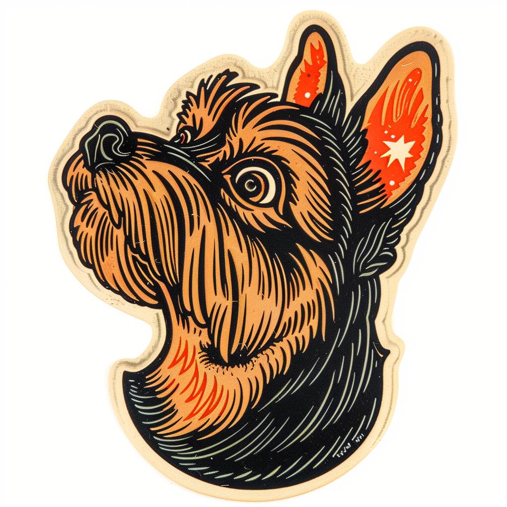 yorkshire  terrier  dog  sticker  pet  star  cute  white  background  illustration 942753