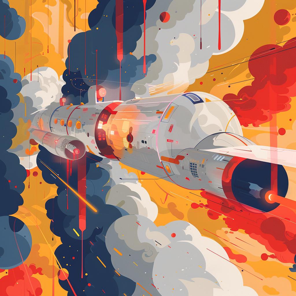 rocket  illustration  retrofuturism  physics  thoughtful  detailed  beauty  aerial  dynamic  colorful 944341
